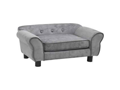 Pohovka pro psy šedá 72 x 45 x 30 cm plyš 170951