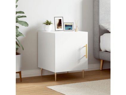 Noční stolek bílý 40 x 40 x 50 cm kompozitní dřevo 827532