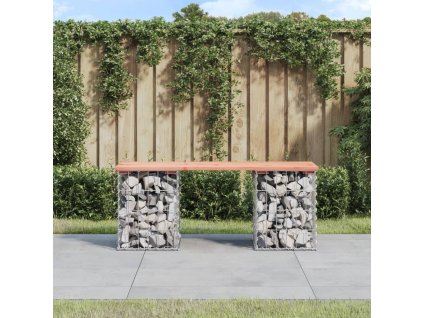 Zahradní lavice gabionový design 103x31x42 cm masivní douglaska 834330