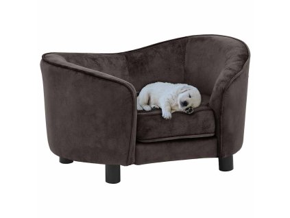 Pohovka pro psy hnědá 69 x 49 x 40 cm plyš 170942