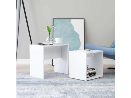 Set konferenčních stolků bílý 48 x 30 x 45 cm kompozitní dřevo 802885