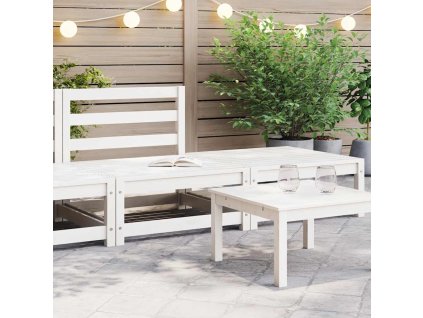 2dílná zahradní sedací souprava bílá masivní borovice 805696