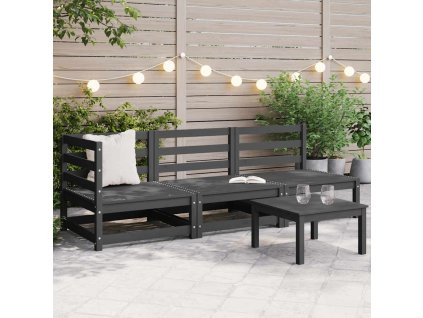 3dílná zahradní sedací souprava šedá masivní borovice 805707