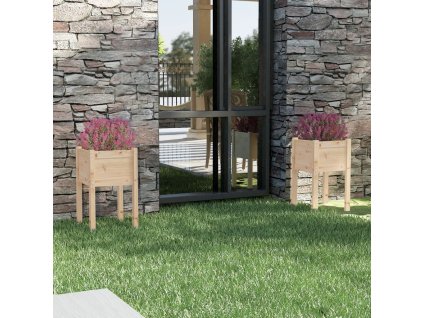 Zahradní truhlíky 2 ks 40 x 40 x 70 cm masivní borovice 810790