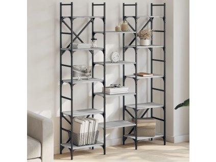 Knihovna šedá sonoma 127,5 x 28,5 x 172,5 cm kompozitní dřevo 838871