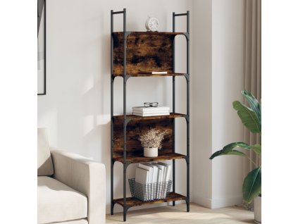 Knihovna s 5 policemi kouřový dub 60,5 x 24 x 166,5 cm kompozit 838865