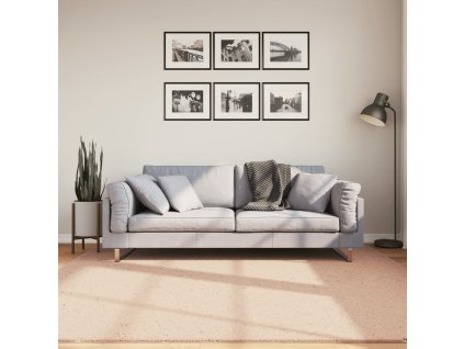 Koberec HUARTE krátký vlas měkký a pratelný blush 200x200 cm 375156