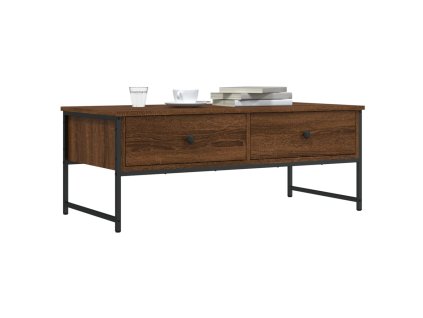 Konferenční stolek hnědý dub 101x49x39,5 cm kompozitní dřevo 837741