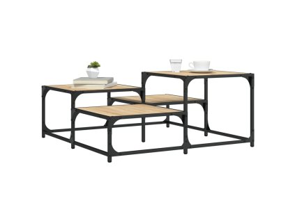 Konferenční stolek dub sonoma 87,5x87,5x40 cm kompozitní dřevo 837743