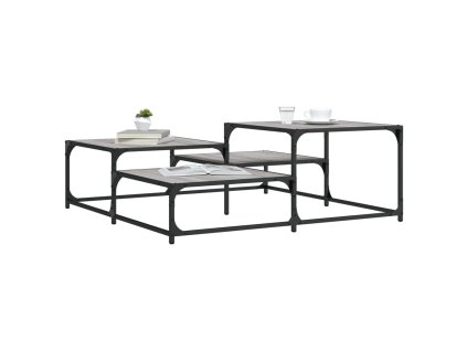 Konferenční stolek šedý sonoma 107x107x40 cm kompozitní dřevo 837755