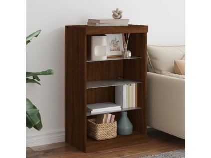 Příborník s LED osvětlením hnědý dub 60,5 x 37 x 100 cm 836713