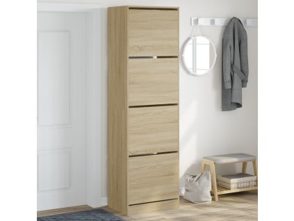 Botník se 4 výklopnými zásuvkami dub sonoma 60 x 42 x 204 cm 3214394