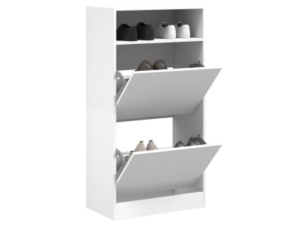 Botník bílý 60 x 34 x 116 cm kompozitní dřevo 840015