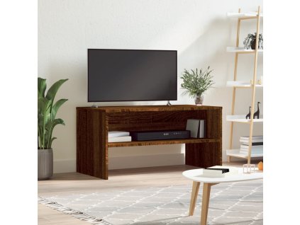TV stolek hnědý dub 80 x 40 x 40 cm kompozitní dřevo 815236