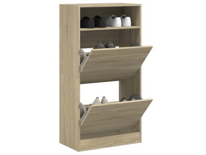 Botník dub sonoma 60 x 34 x 116 cm kompozitní dřevo 840017