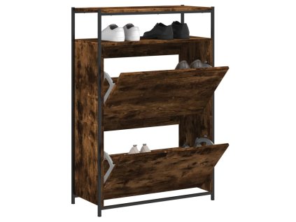 Botník kouřový dub 75 x 34 x 112 cm kompozitní dřevo 840036