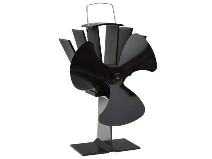 Teplem poháněný ventilátor na kamna 3 lopatky černý 51240