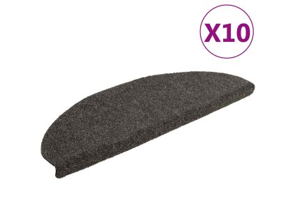 Samolepicí nášlapy na schody 10ks antracit 65x21x4cm vpichované 149715