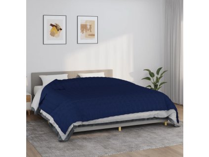 Zátěžová deka modrá 220 x 260 cm 11 kg textil 350748