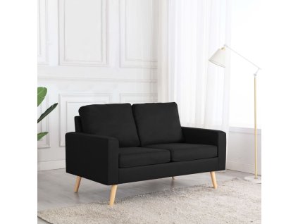 2místná pohovka černá textil 288712