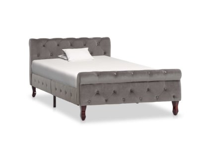 Rám postele šedý samet 100 x 200 cm 288558