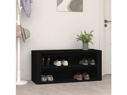 Botník černý 100 x 35 x 45 cm kompozitní dřevo 816905