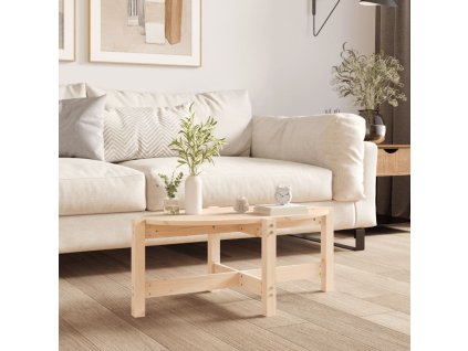 Konferenční stolek 87 x 48 x 35 cm masivní borové dřevo 822322