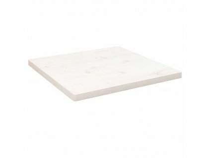 Stolní deska bílá 50x50x2,5 cm masivní borové dřevo čtvercová