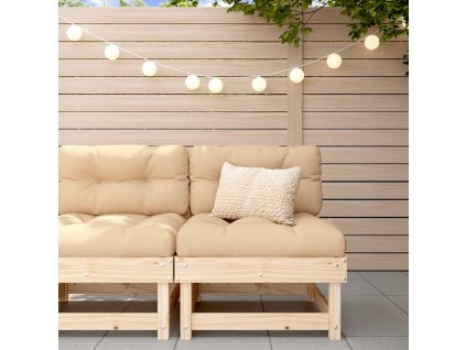 Zahradní středová pohovka s poduškami masivní borové dřevo 825429