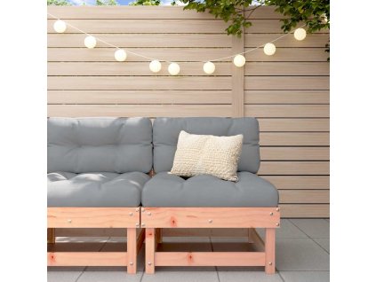 Středová pohovka s poduškami masivní dřevo douglasky 825434