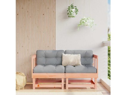 Rohové pohovky s poduškami 2 ks masivní dřevo douglasky 825455