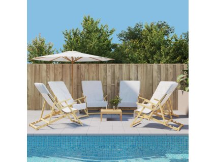 Plážové osušky 6 ks bílé 60 x 135 cm textil 400 GSM 3157051