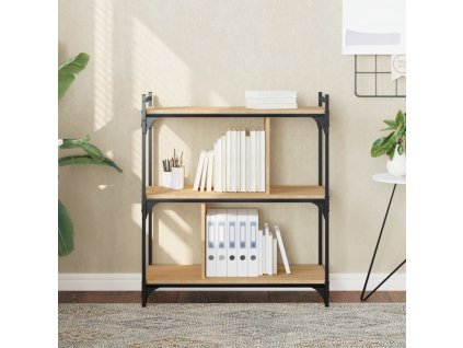 Knihovna se 3 policemi dub sonoma 76x32x88 cm kompozitní dřevo 833931