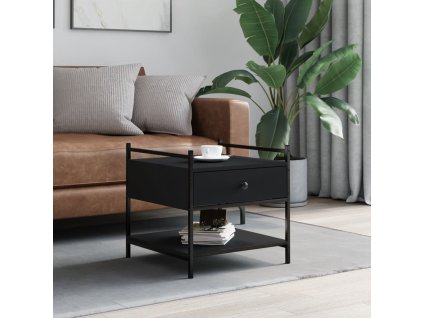 Konferenční stolek černý 50 x 50 x 50 cm kompozitní dřevo 833965