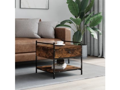 Konferenční stolek kouřový dub 50 x 50 x 50 cm kompozitní dřevo 833967