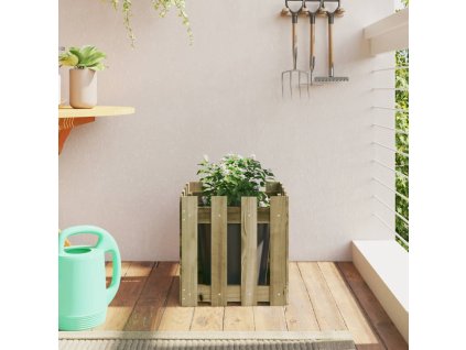 Zahradní truhlík plotový design 40x40x40 cm impregnované dřevo 832451