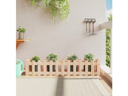 Vyvýšený záhon plotový design 150 x 30 x 30 cm masivní borovice 832487