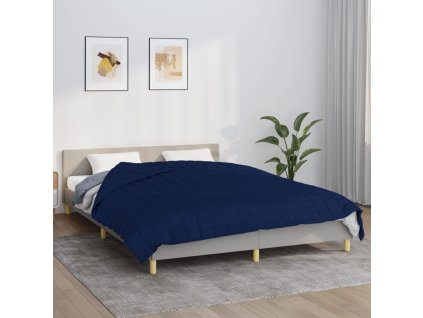 Zátěžová deka modrá 220 x 235 cm 15 kg textil 350747