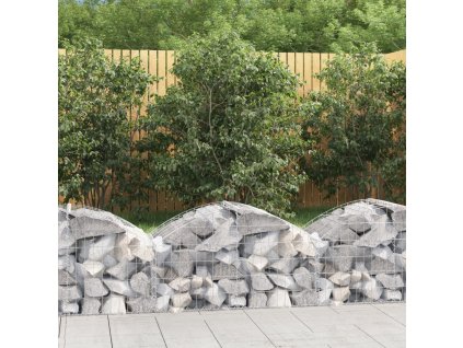 Klenutý gabionový koš 100 x 50 x 40/60 cm pozinkované železo 153432