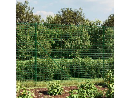 Drátěný plot s přírubami zelený 2,2 x 25 m 154159