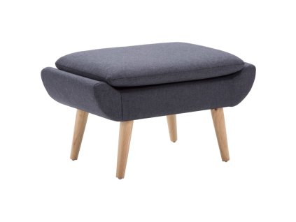 Podnožka s textilním čalouněním 73 x 43 x 42 cm tmavě šedá 246989