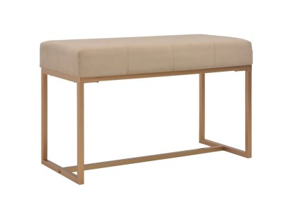 Lavice 80 cm béžová sametová 247559