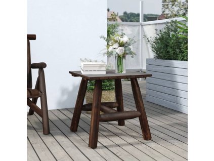 Odkládací stolek 49 x 49 x 50 cm masivní smrkové dřevo 363352