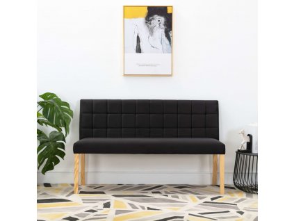 Lavice 140 cm černá samet 288575