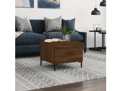 Konferenční stolek hnědý dub 50 x 50 x 40 cm kompozitní dřevo 829410