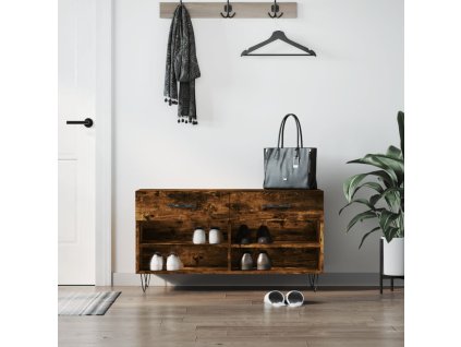 Botník kouřový dub 102 x 35 x 55 cm kompozitní dřevo 829737