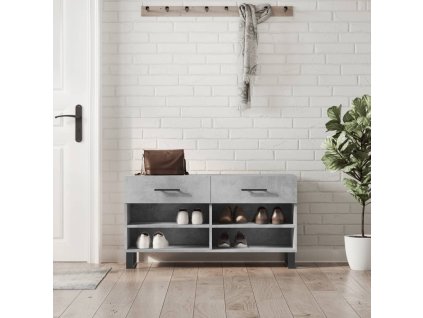 Botník betonově šedý 102 x 35 x 55 cm kompozitní dřevo 829768