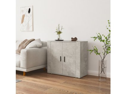 Příborník betonově šedý 80x33x70 cm kompozitní dřevo 816564