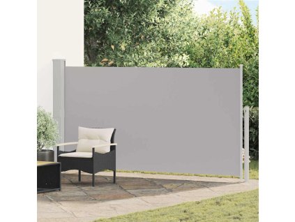 Zatahovací boční markýza/zástěna na terasu 170 x 300 cm šedá 48368