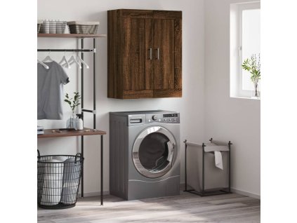 Nástěnná skříňka hnědý dub 69,5 x 34 x 90 cm kompozitní dřevo 830395